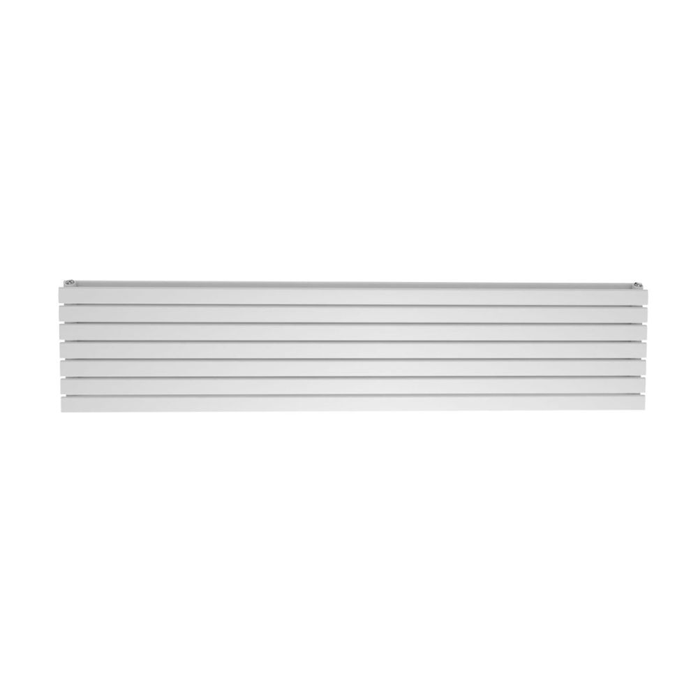 Perth White Double Horizontal Flat Panel Radiator 476x1200mm