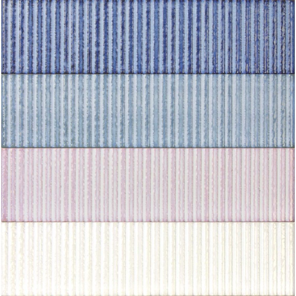 Canillo Blue Gloss Ceramic Brick Tile 300x75mm
