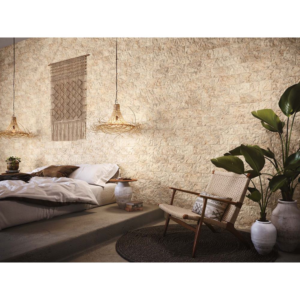 Oakland Beige Textured Porcelain Tile 250x125mm