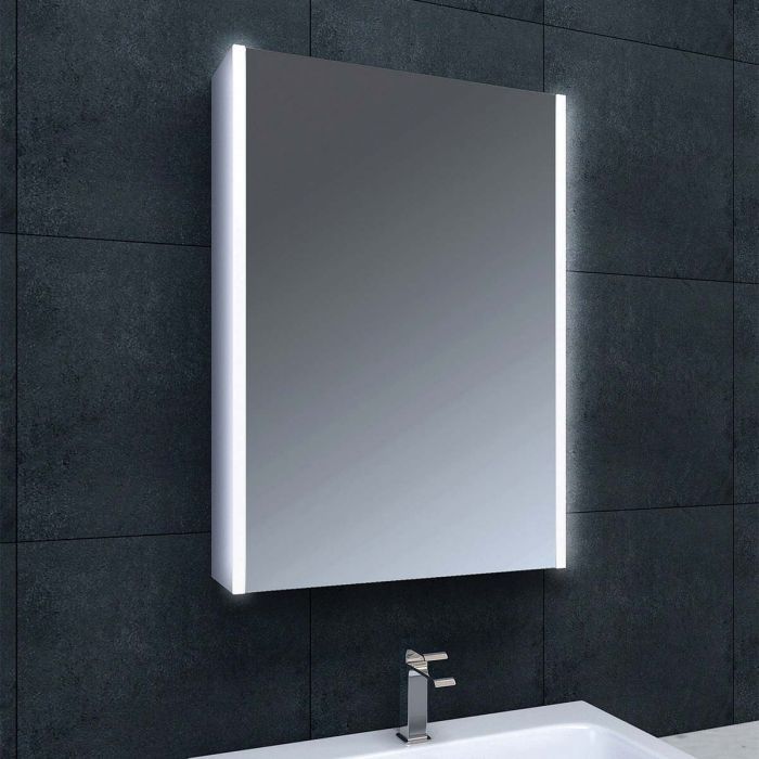 Lemer Motion Sensor Illuminated LED Bathroom Mirrored Cabinet 550x700mm