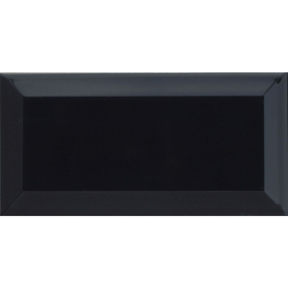 Metro Black Ceramic Brick Tile 100x200mm
