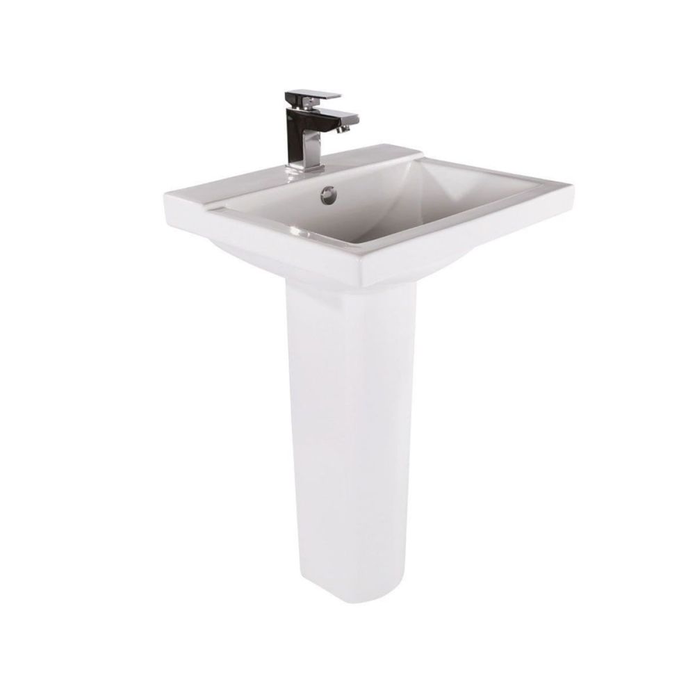 Veto Square Full Pedestal Basin