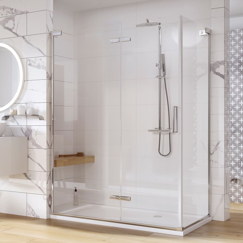 Lanka Chrome Hinged Shower Door