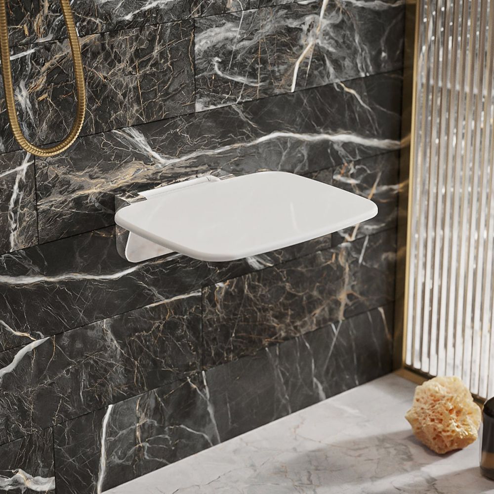 White Shower Seat