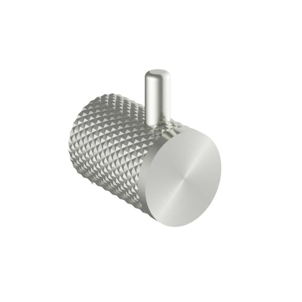 Moray Nickel Knurled Robe Hook
