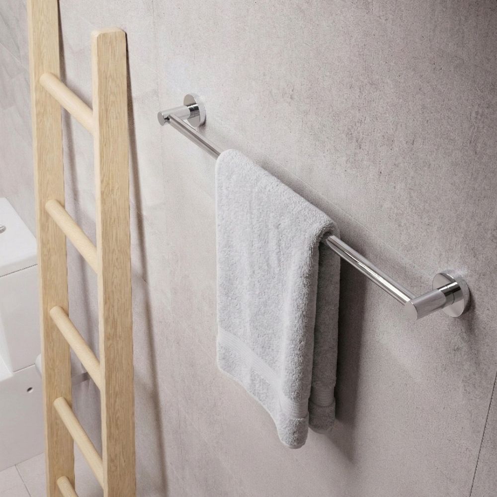 Round Chrome Towel Rail 600mm