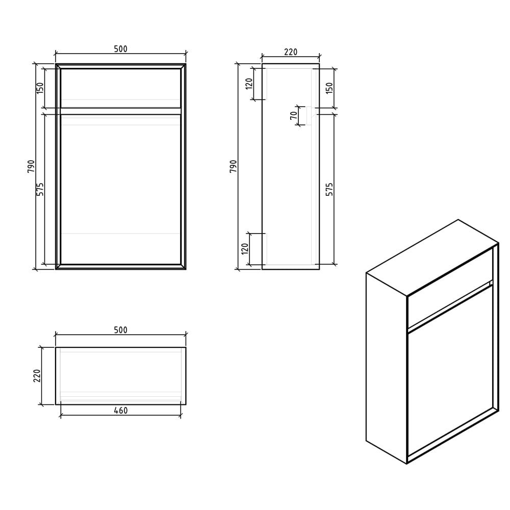 Snowdon White and Oak WC Unit