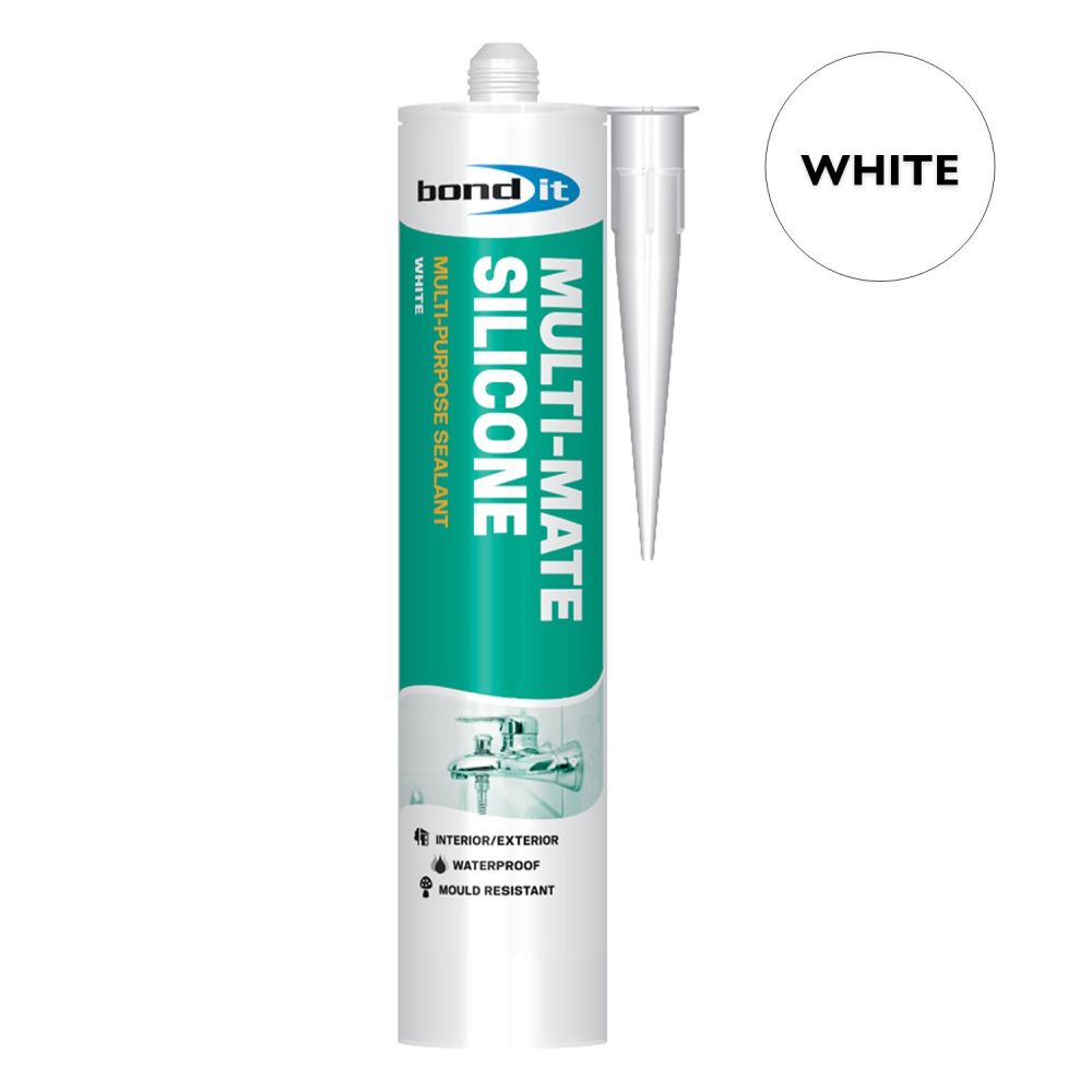 Bond It Multi-Mate Multi Purpose Silicone Sealant White - BDMWH