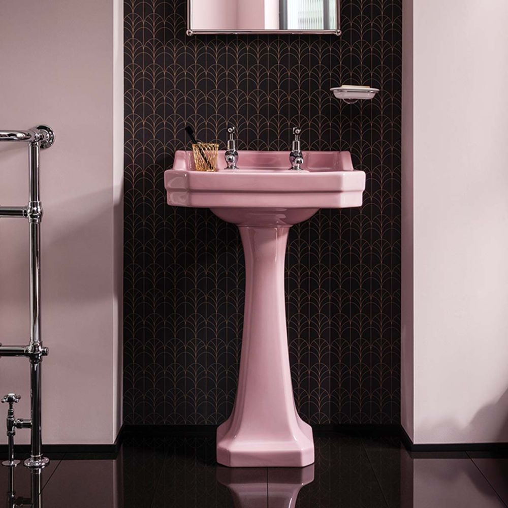 Burlington Pink Edwardian Full Pedestal Basin