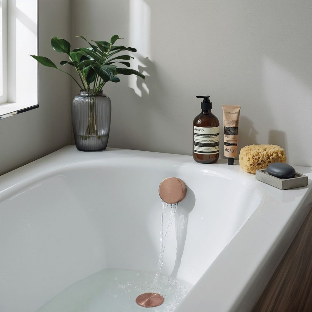 Brushed Bronze Overflow Bath Filler
