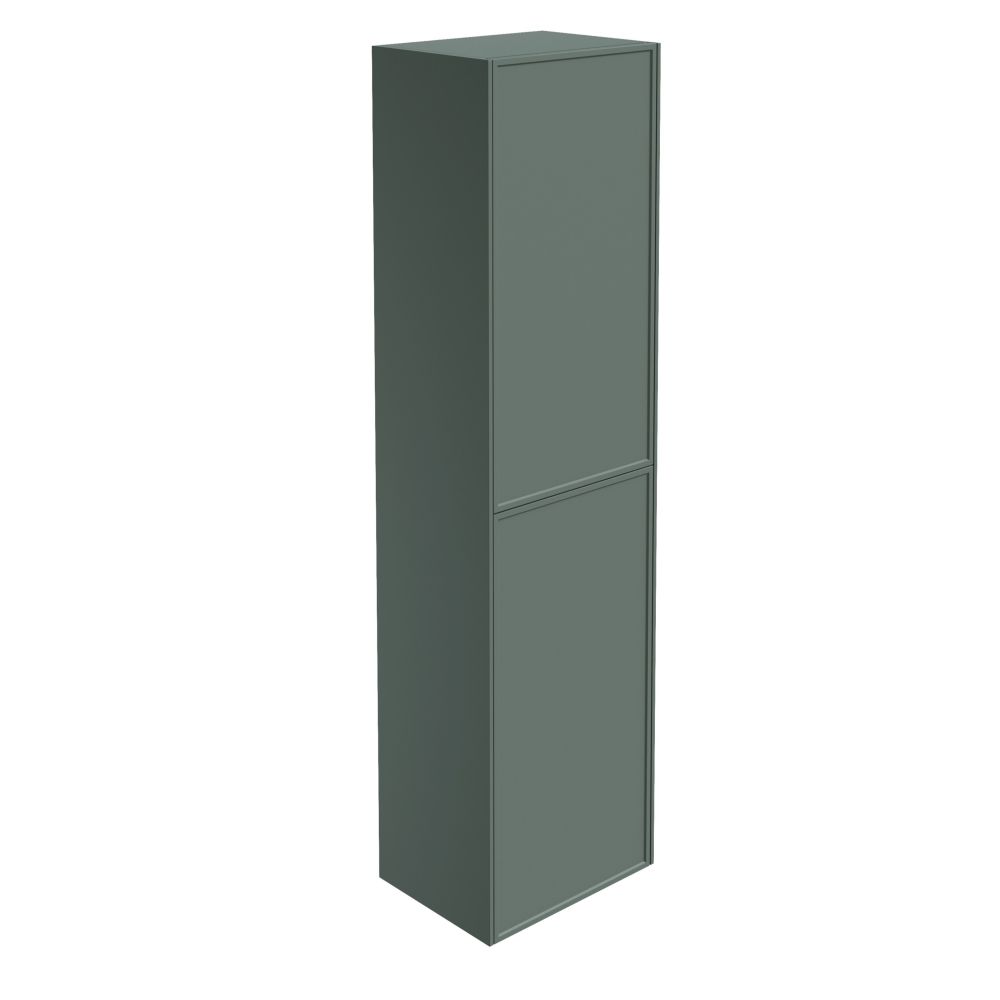 Kendal Wall Hung Tall Storage Unit in Pine Green