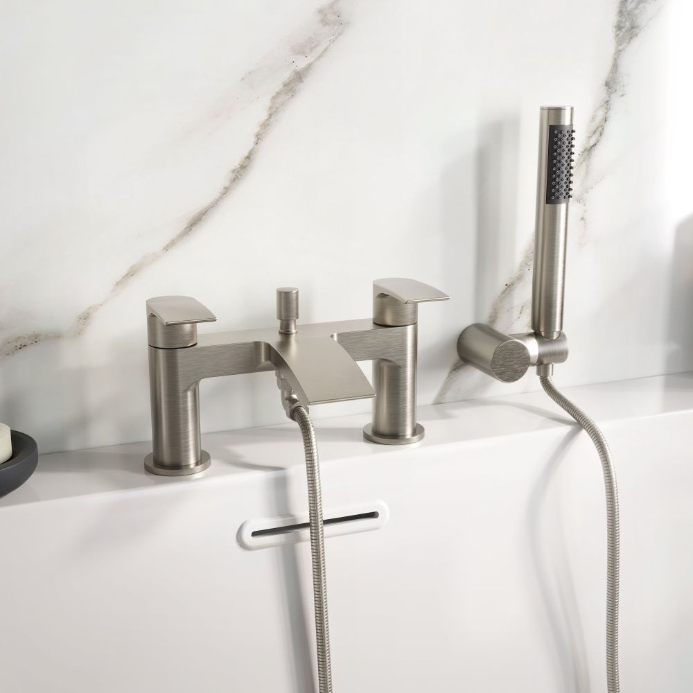 Tear Brushed Nickel Bath Shower Mixer Tap