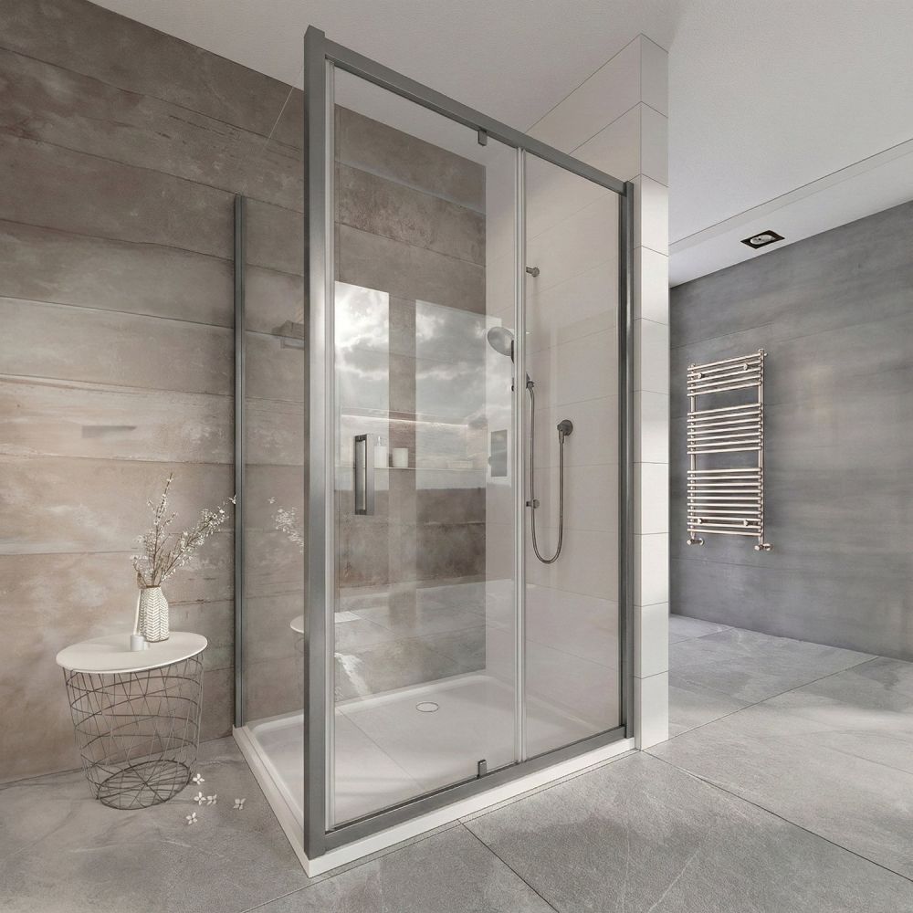 Fabio Gunmetal Shower Side Panel