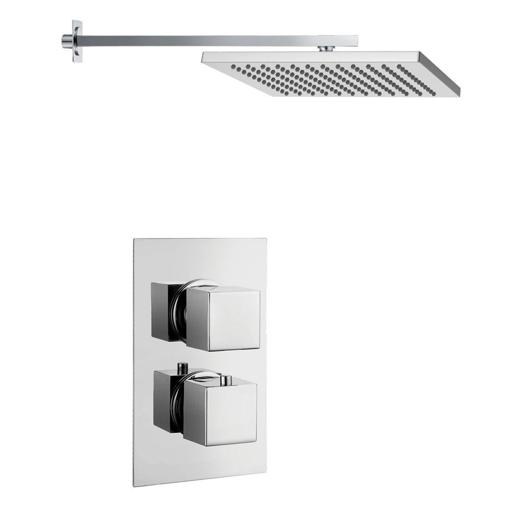 Single Outlet Concealed Valve & Square Shower Head