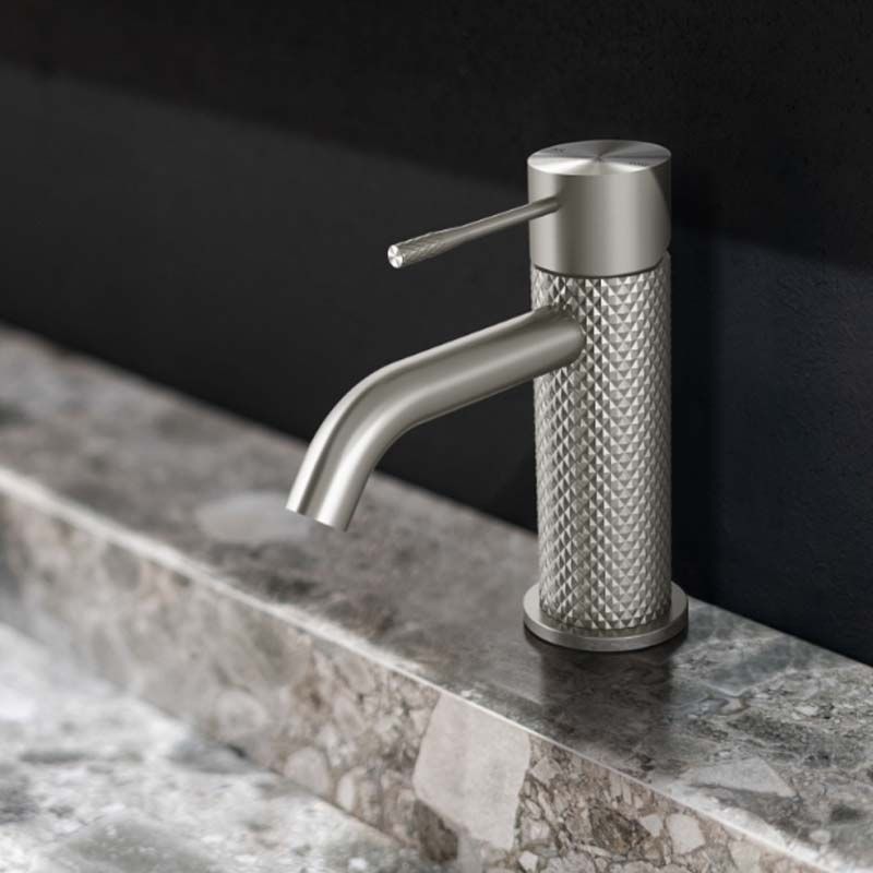 Moray Nickel Knurled Basin Tap Lifestyle 2