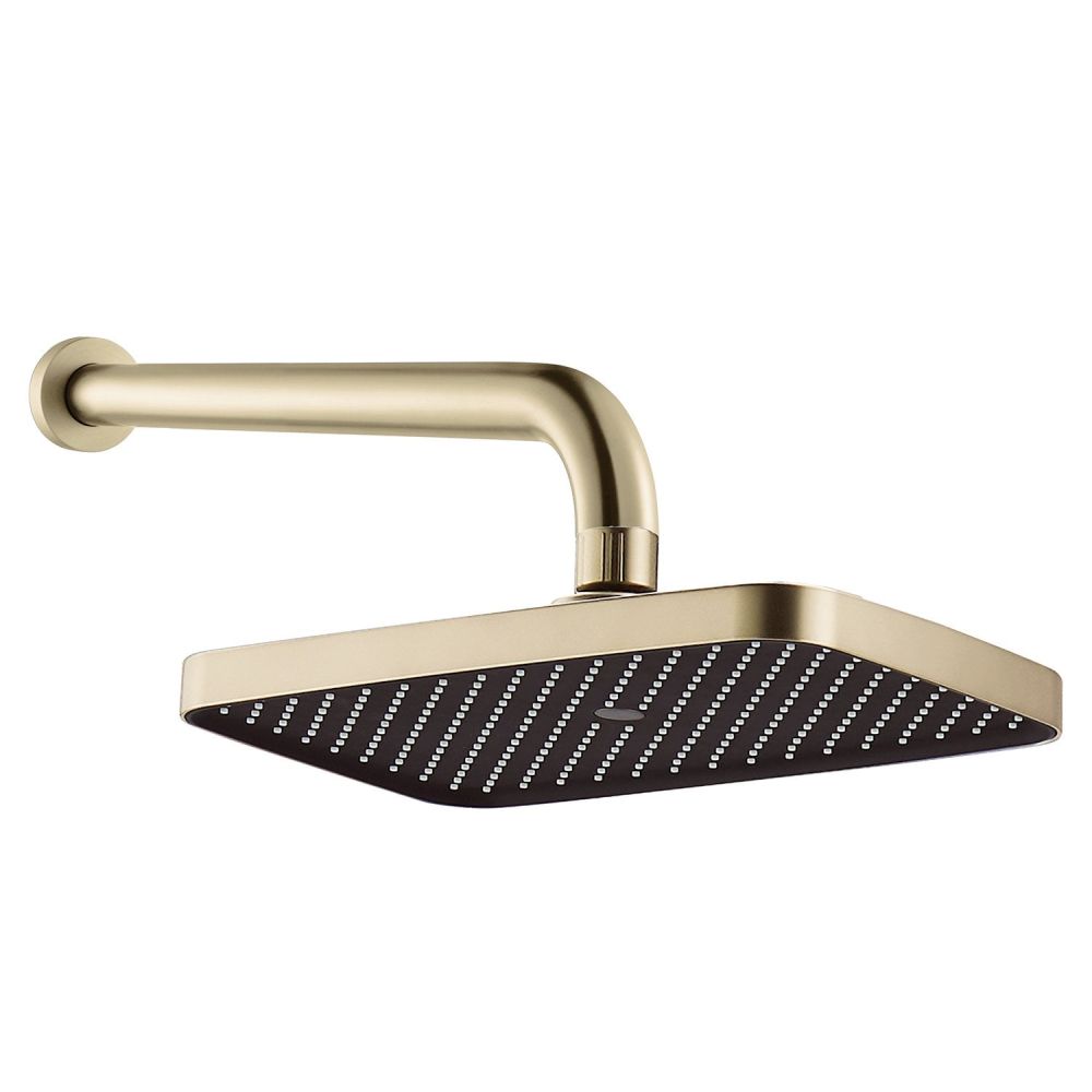 Flint Champagne Gold Square Shower Head & Arm