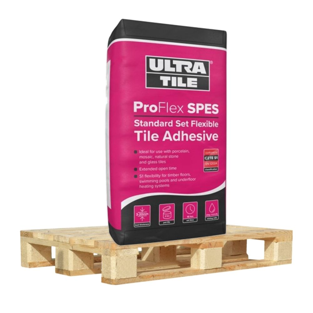 ProFlex SPES S1 Grey Flexible Wall & Floor Adhesive - 20kg (Half Pallet Deal - 27 Bags)