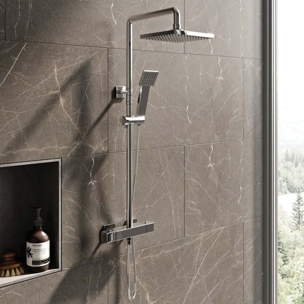 Noir Chrome Thermostatic Shower Pack
