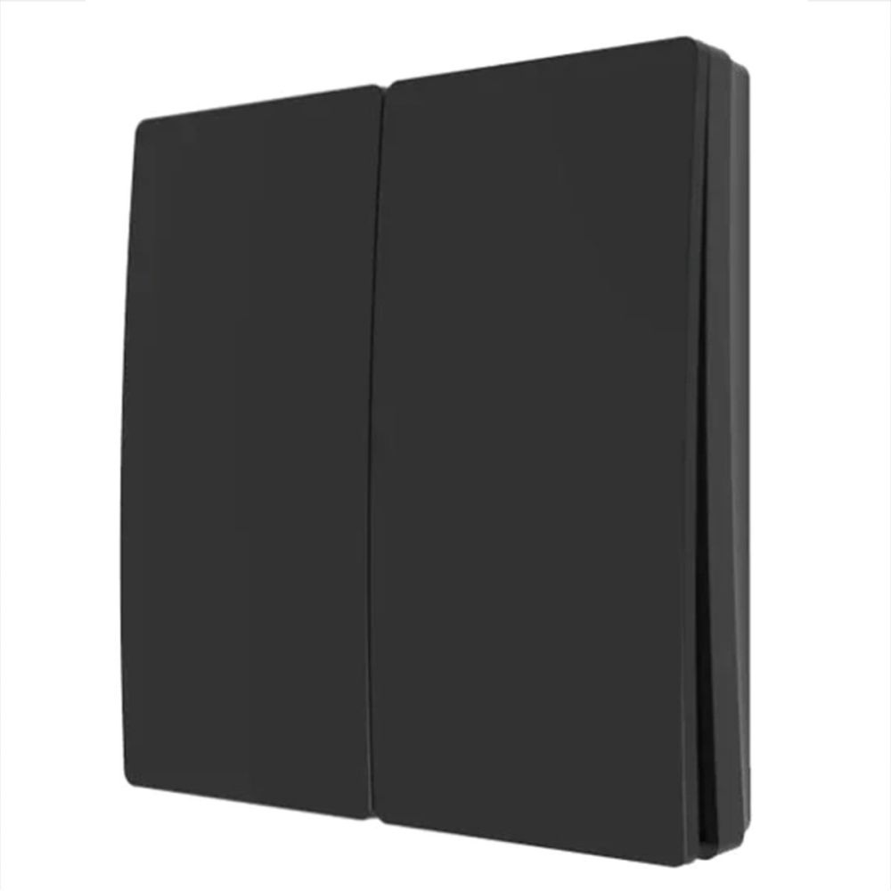 Black Two Way Kinetic-Push Light Switch with Receiver