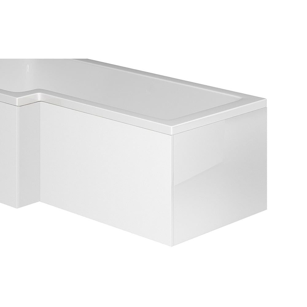 Gloss White L-Shape End Bath Panel 700mm