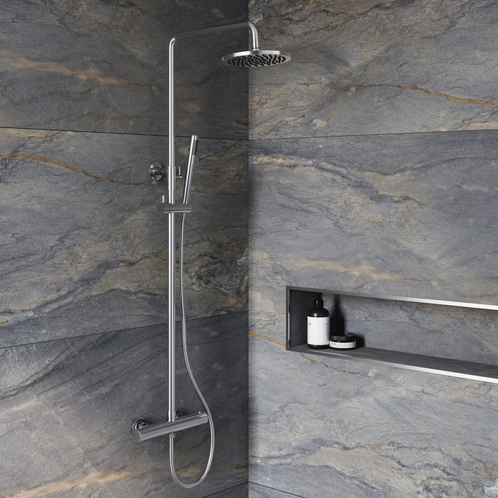 Elora Chrome Round Thermostatic Shower Pack Room Set