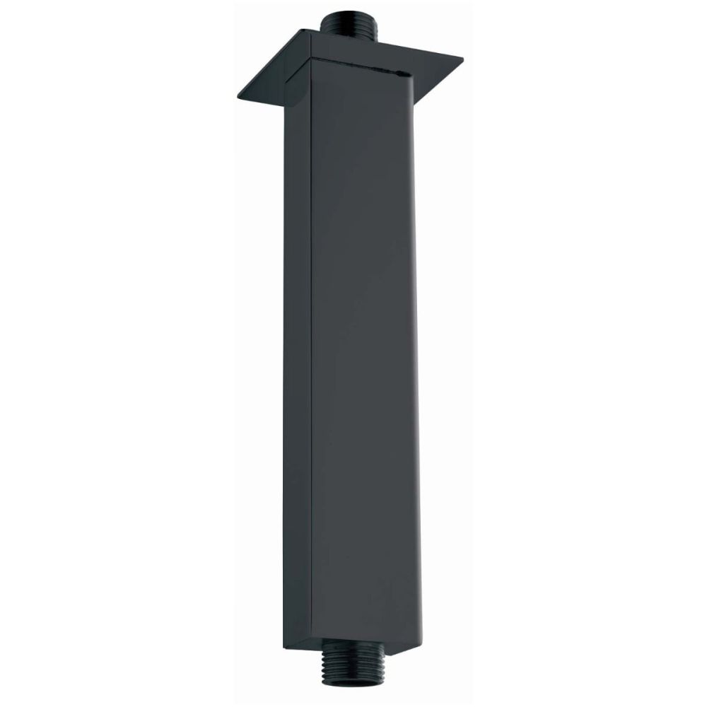 Zena Matt Black Square Shower Ceiling Arm 250mm