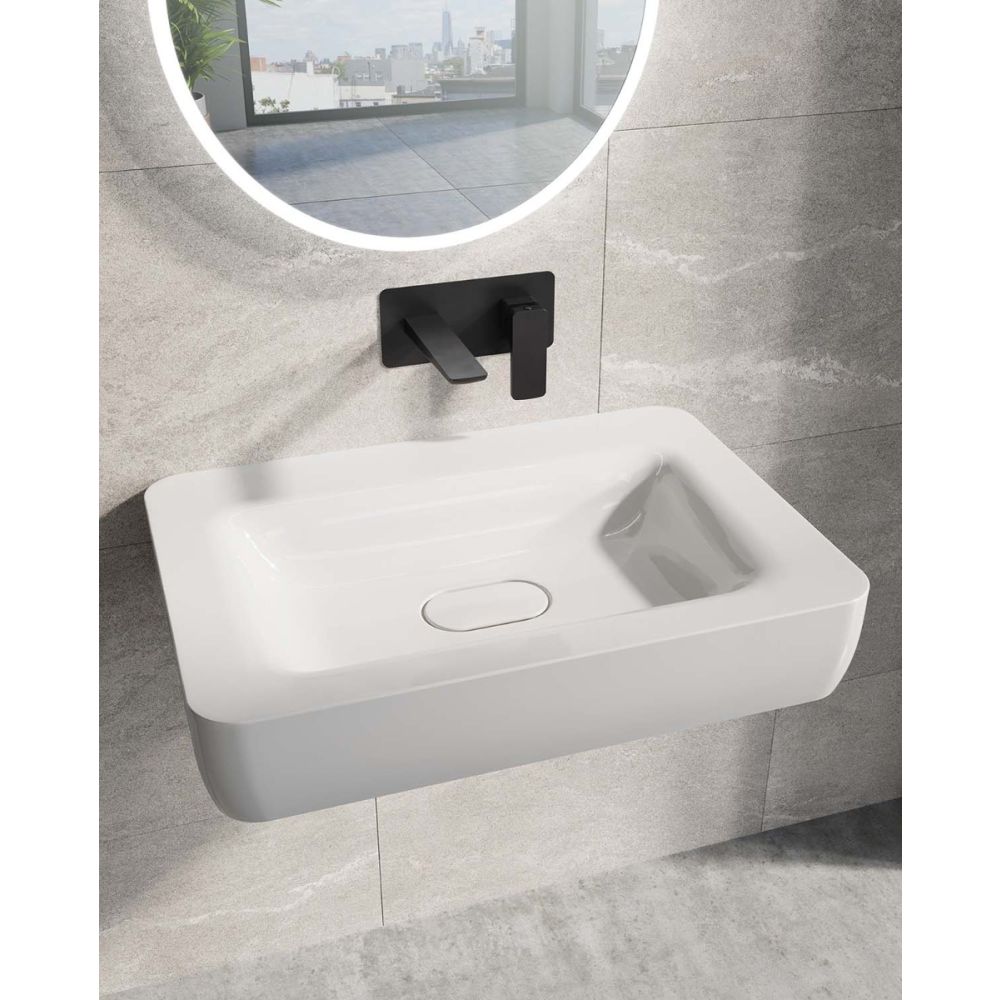 Zena Matt Black Wall Mounted Basin Mixer Tap