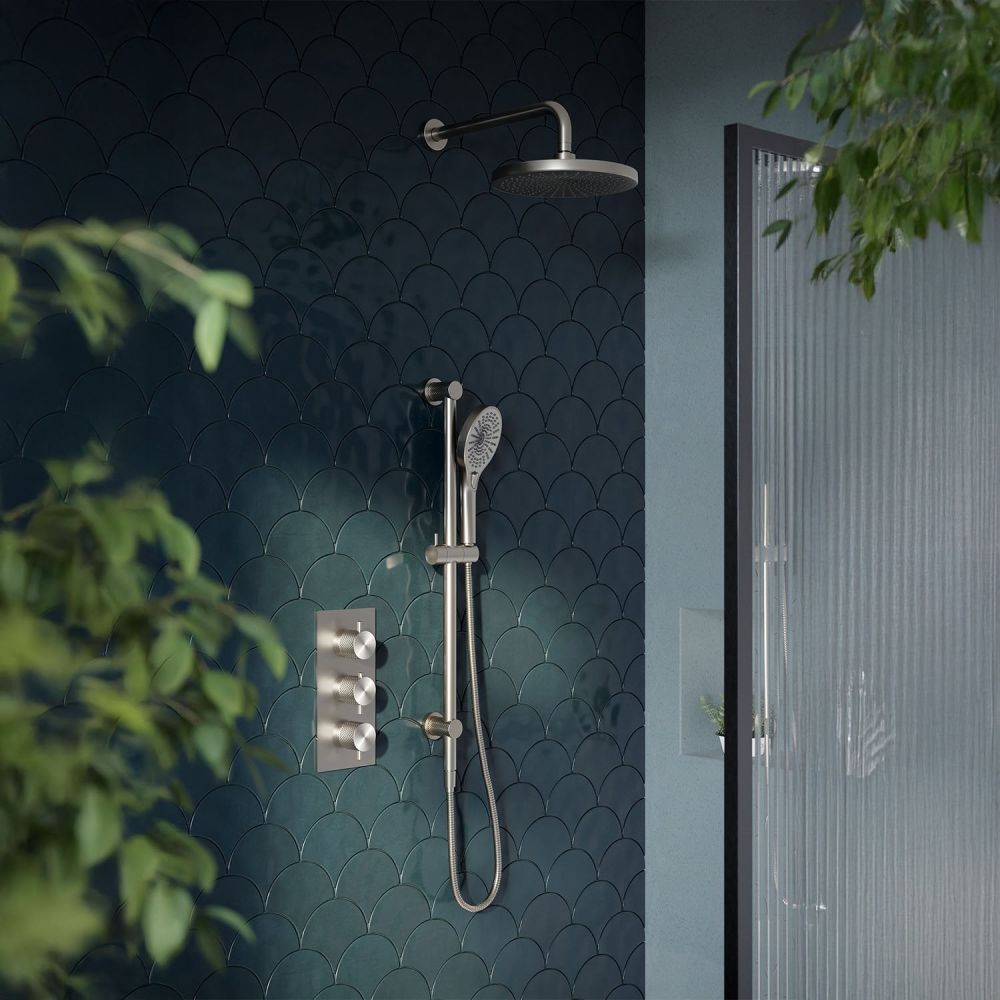 Moray Nickel Concealed Valve Shower Pack Roomset