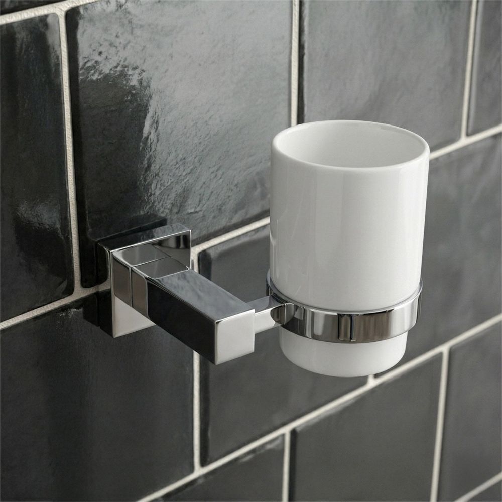 Quad Chrome Ceramic Tumbler Holder