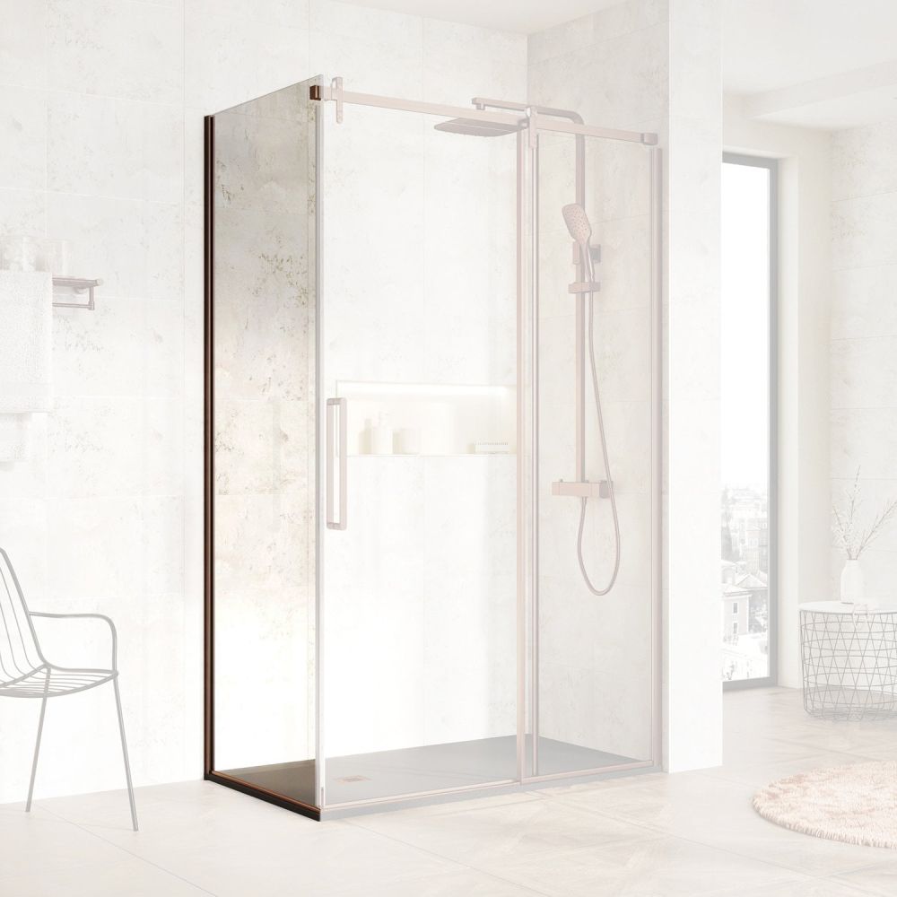 Ryland Brushed Bronze Shower Side Panel