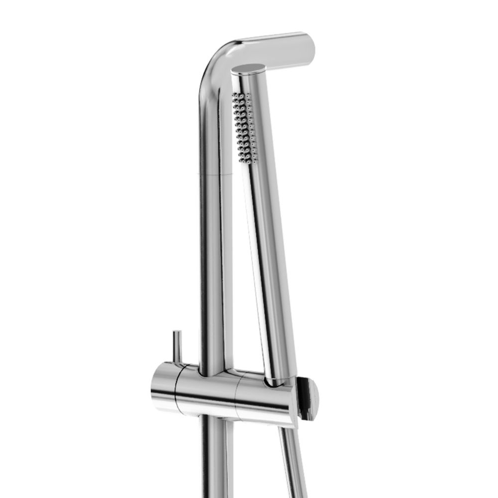 Elora Chrome Round Concealed Valve Shower Slide Rail Pack
