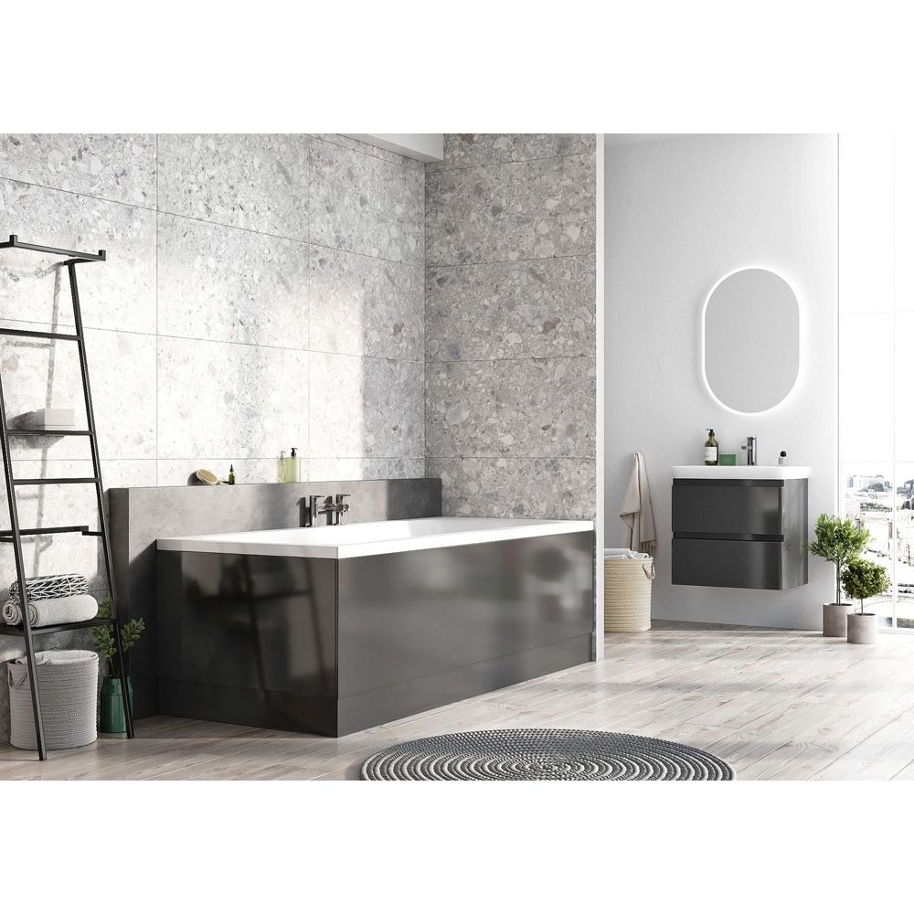 Neon Gloss Titanium Grey WC Unit