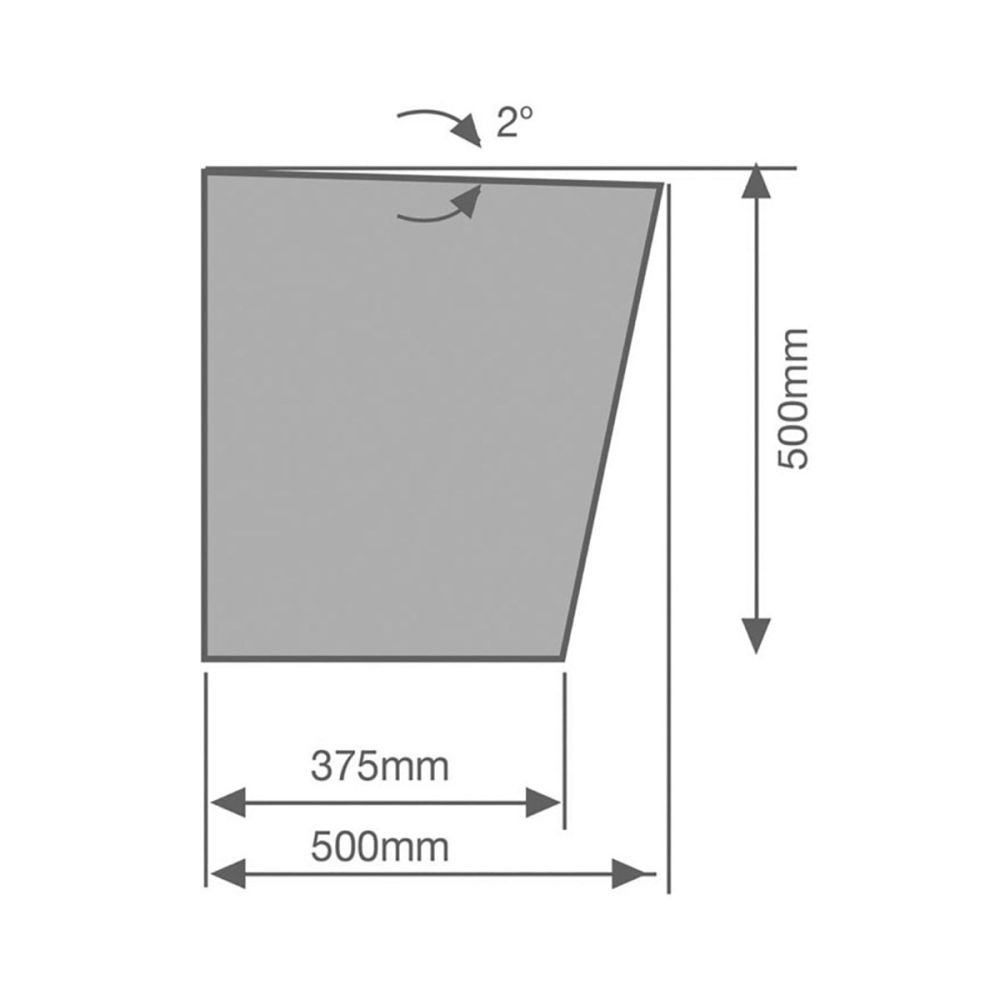 Jackoboard Square Edge Steamroom & Wetroom Seat Spec Drawing