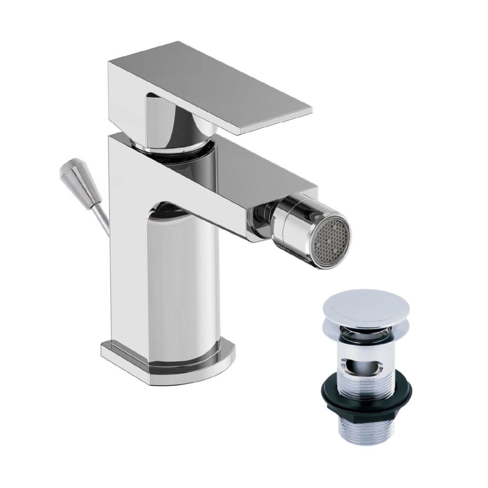 Zena Chrome Mono Bidet Tap & Waste