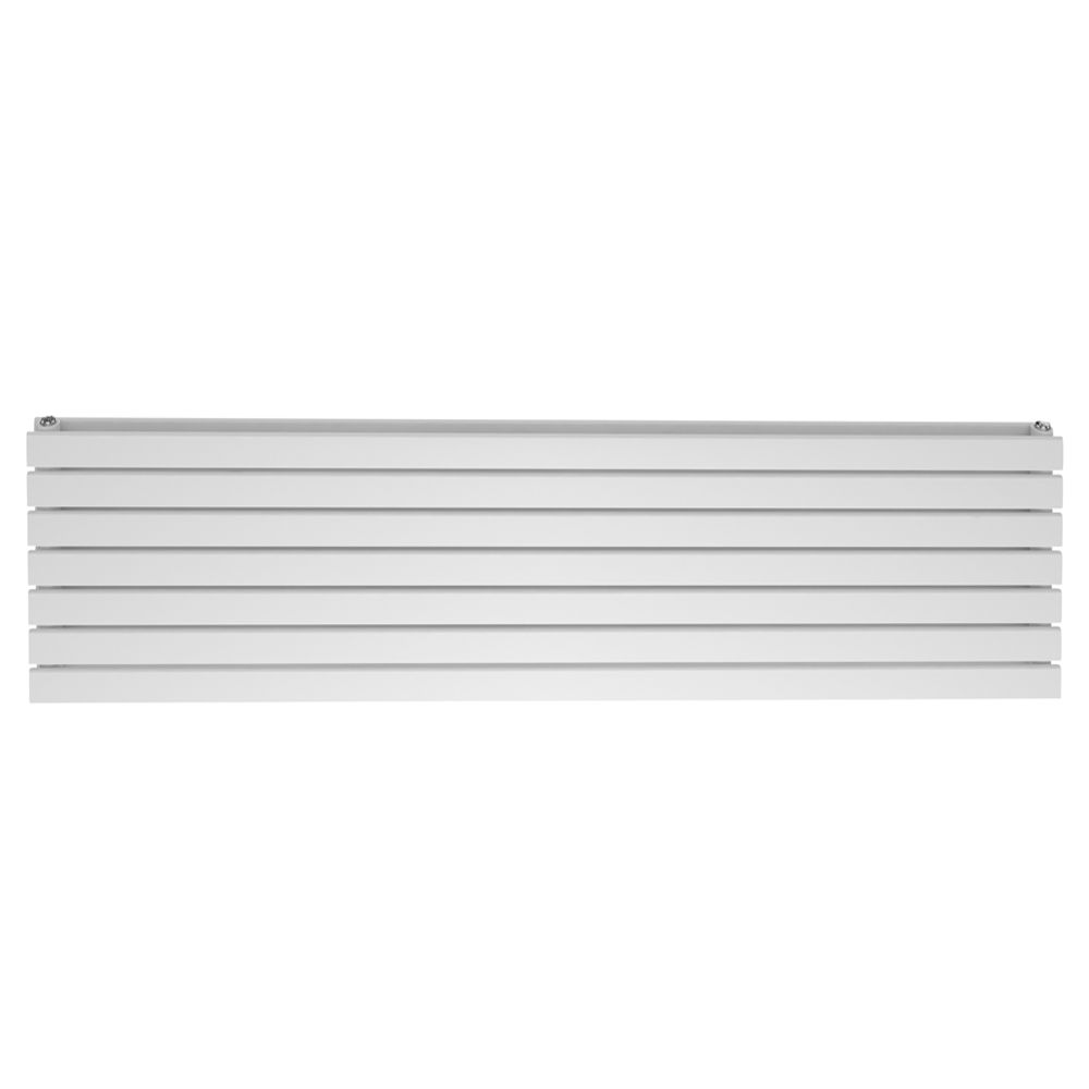 Perth White Double Horizontal Flat Panel Radiator 475x1600mm