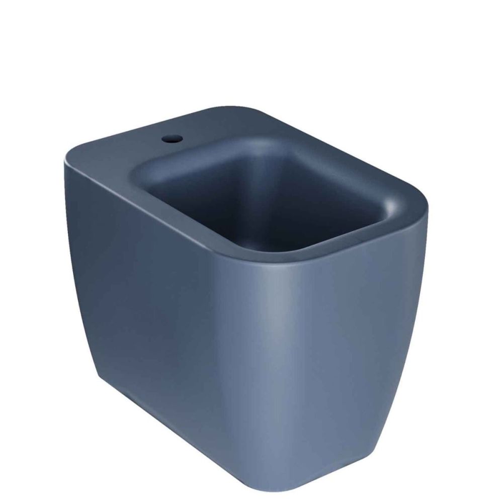 Micheli Matt Navy Back to Wall Bidet
