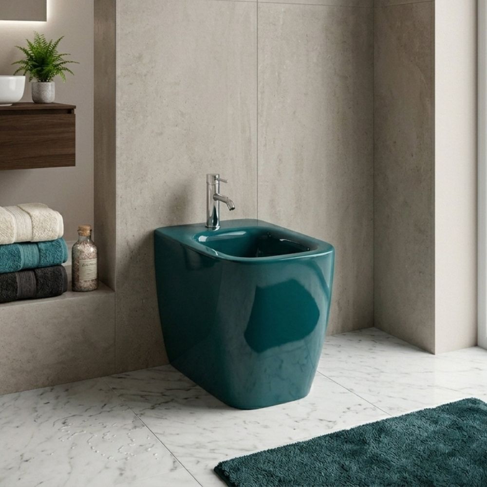 Micheli Menta Gloss Back to Wall Bidet