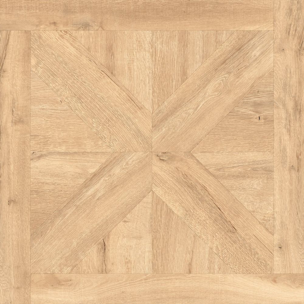 Aspen Natural Parquet Wood Effect Porcelain Tile - 600x600mm