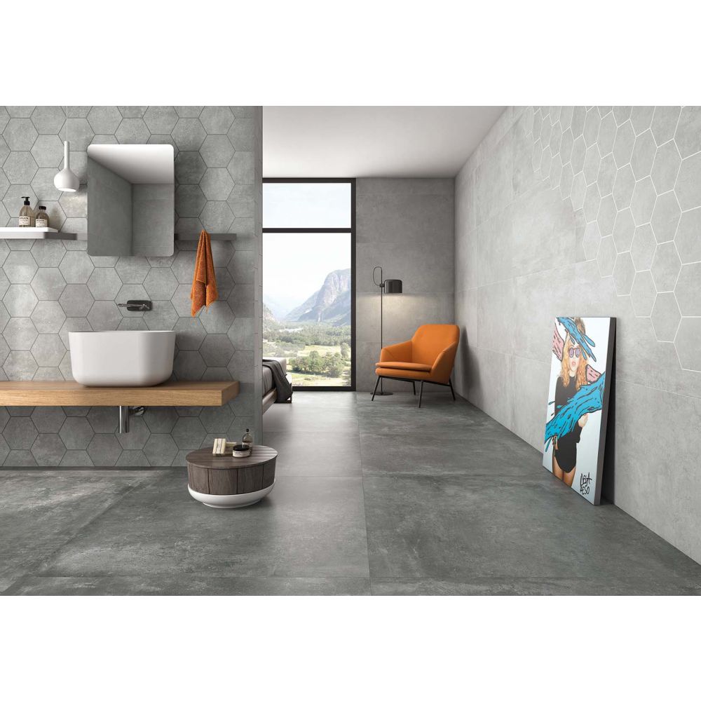 Gandi Concrete Marengo Matt Porcelain Tile 600x600mm