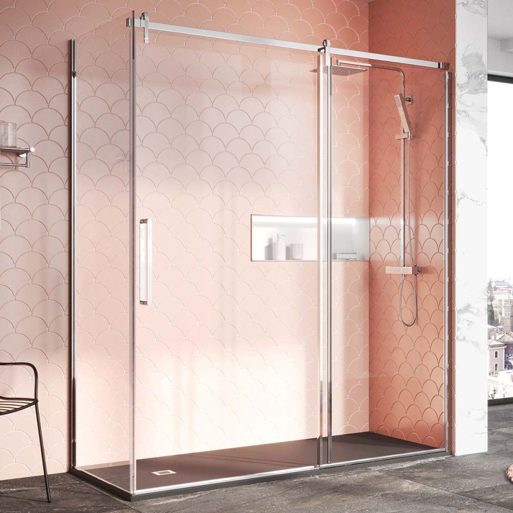 Ryland Chrome Shower Side Panel