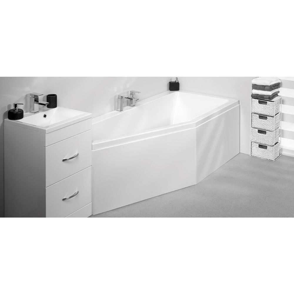 Carron Quantum Spacesaver Carronite Left Hand Bath 1700x750mm