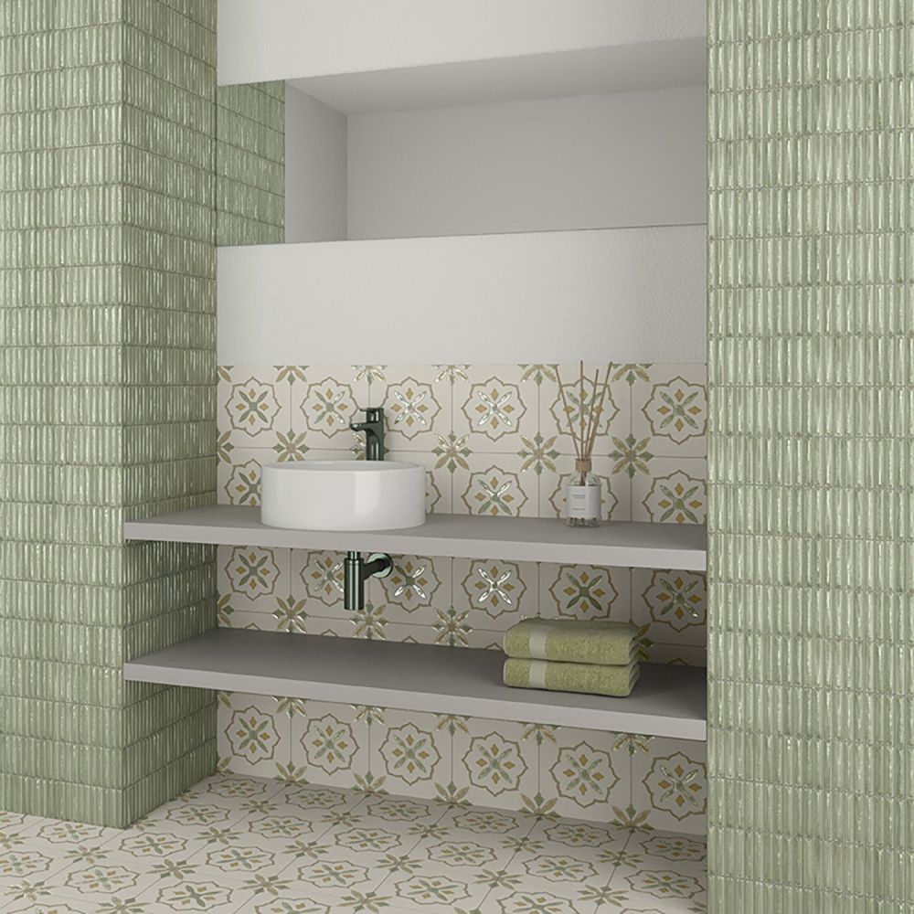Lira Taupe Cross Matt Porcelain Tile - 223x223mm