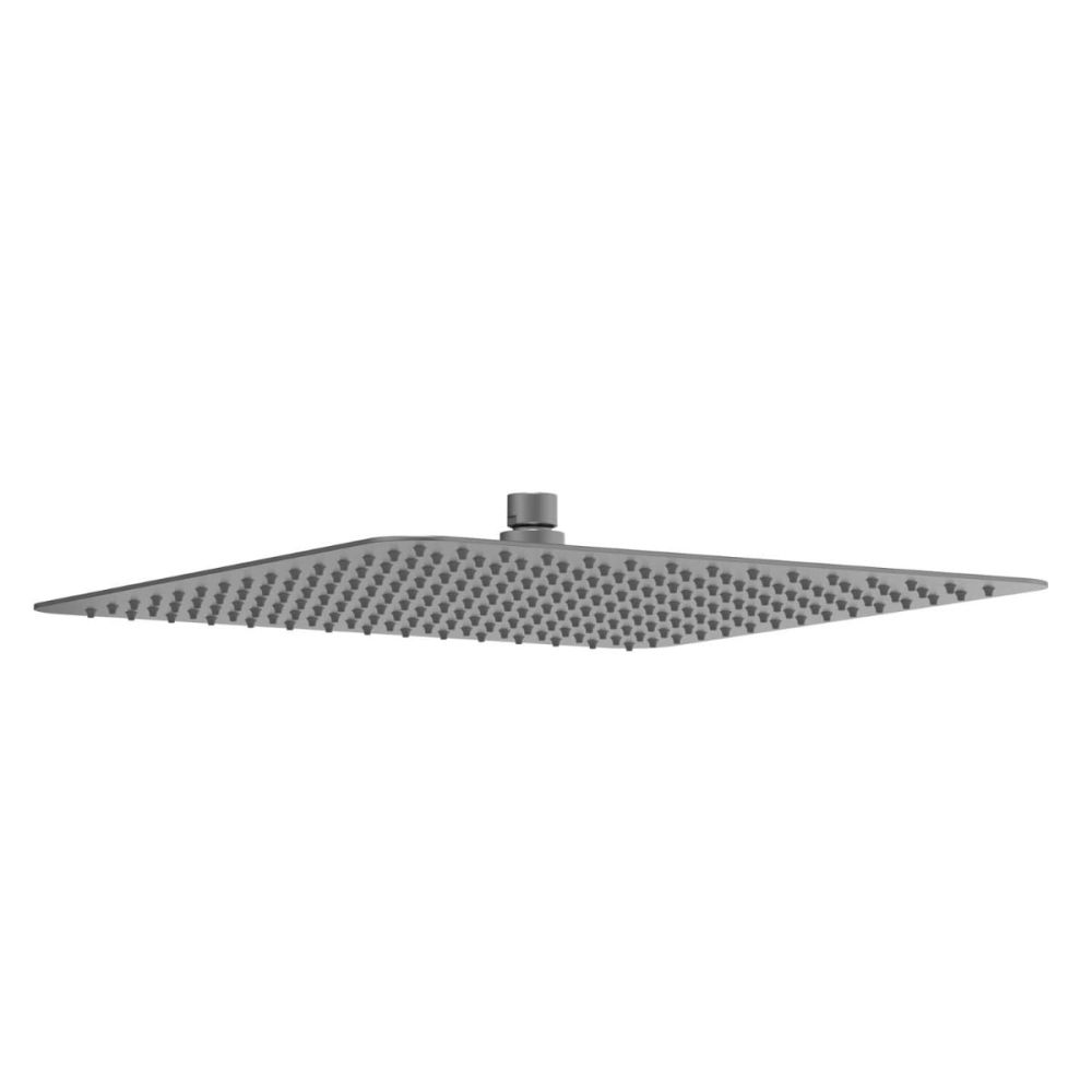 Zena Gunmetal Square Ultra Slim Rainfall Shower Head 350mm