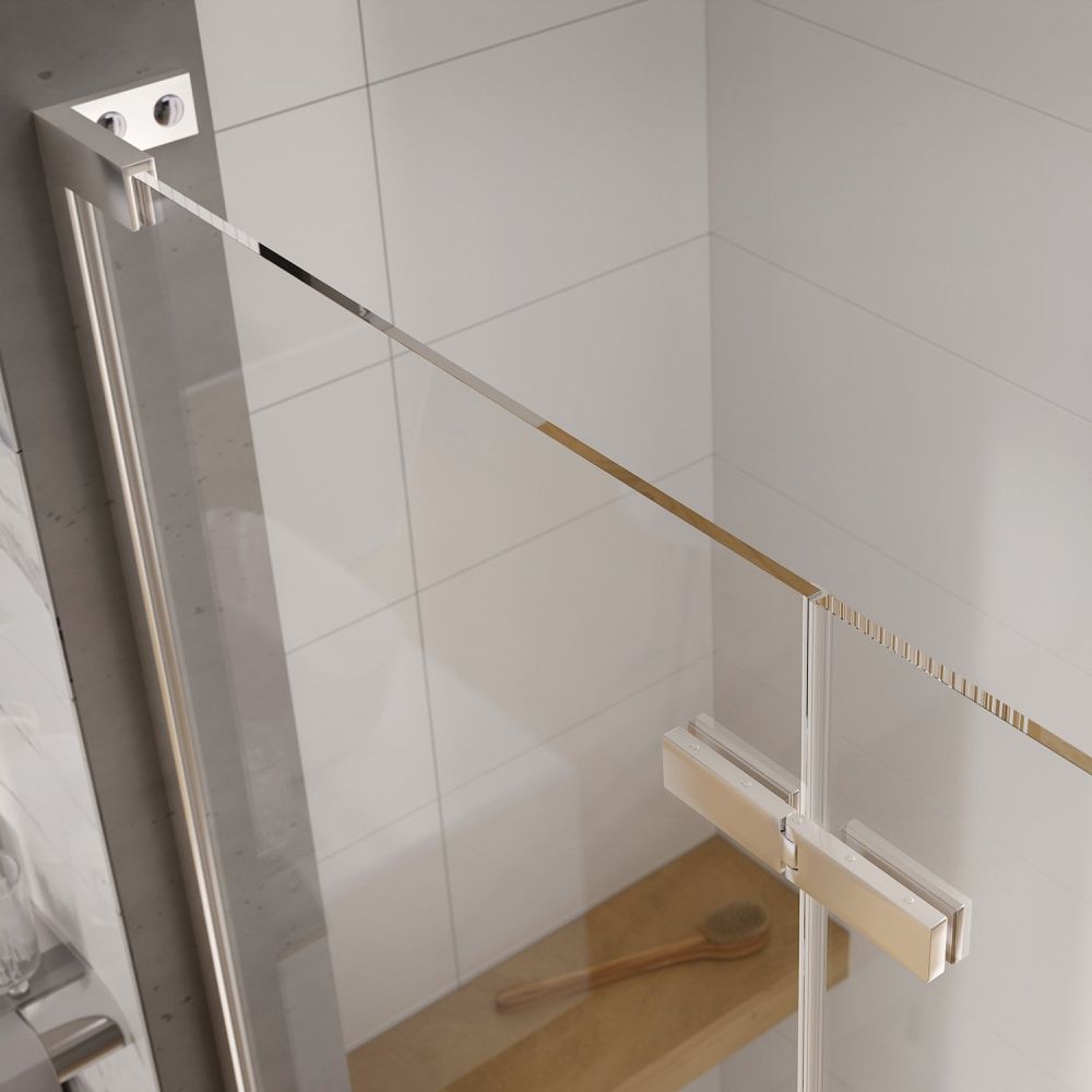 Lanka Chrome Hinged Shower Door