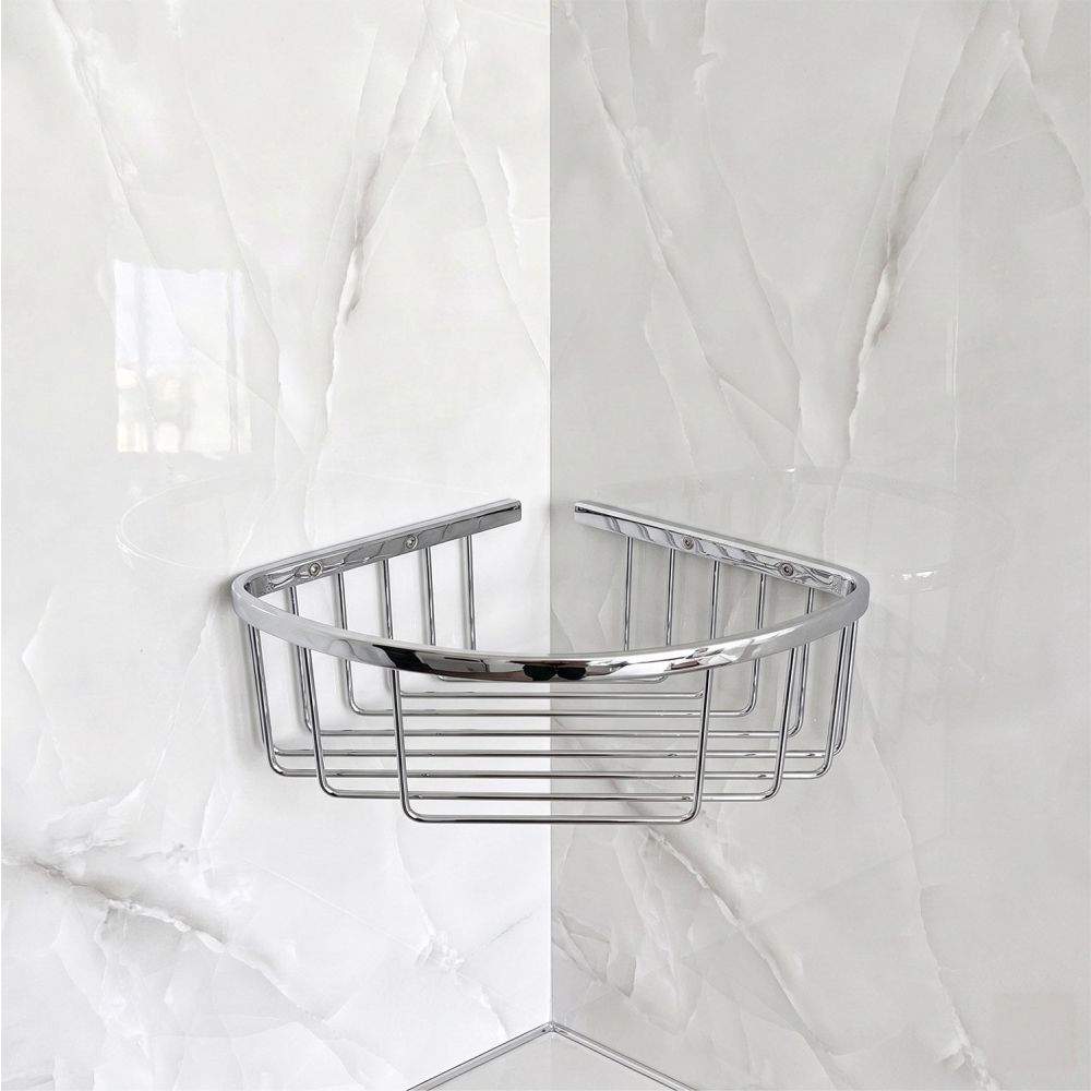Chrome Single Corner Shower Basket
