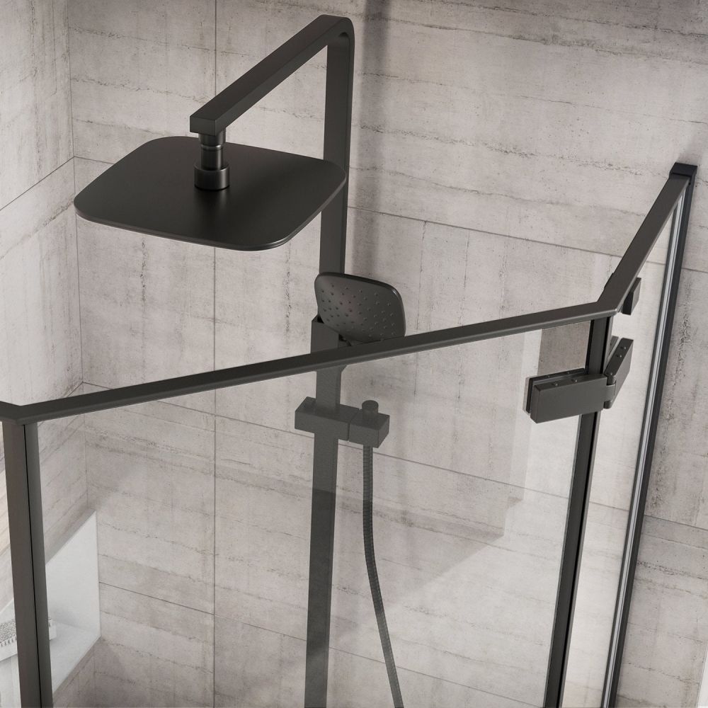Taylor Black Penta Shower Enclosure 900x900mm