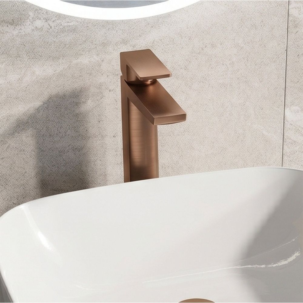 Zane Tall Basin Mono Brushed Bronze roomset