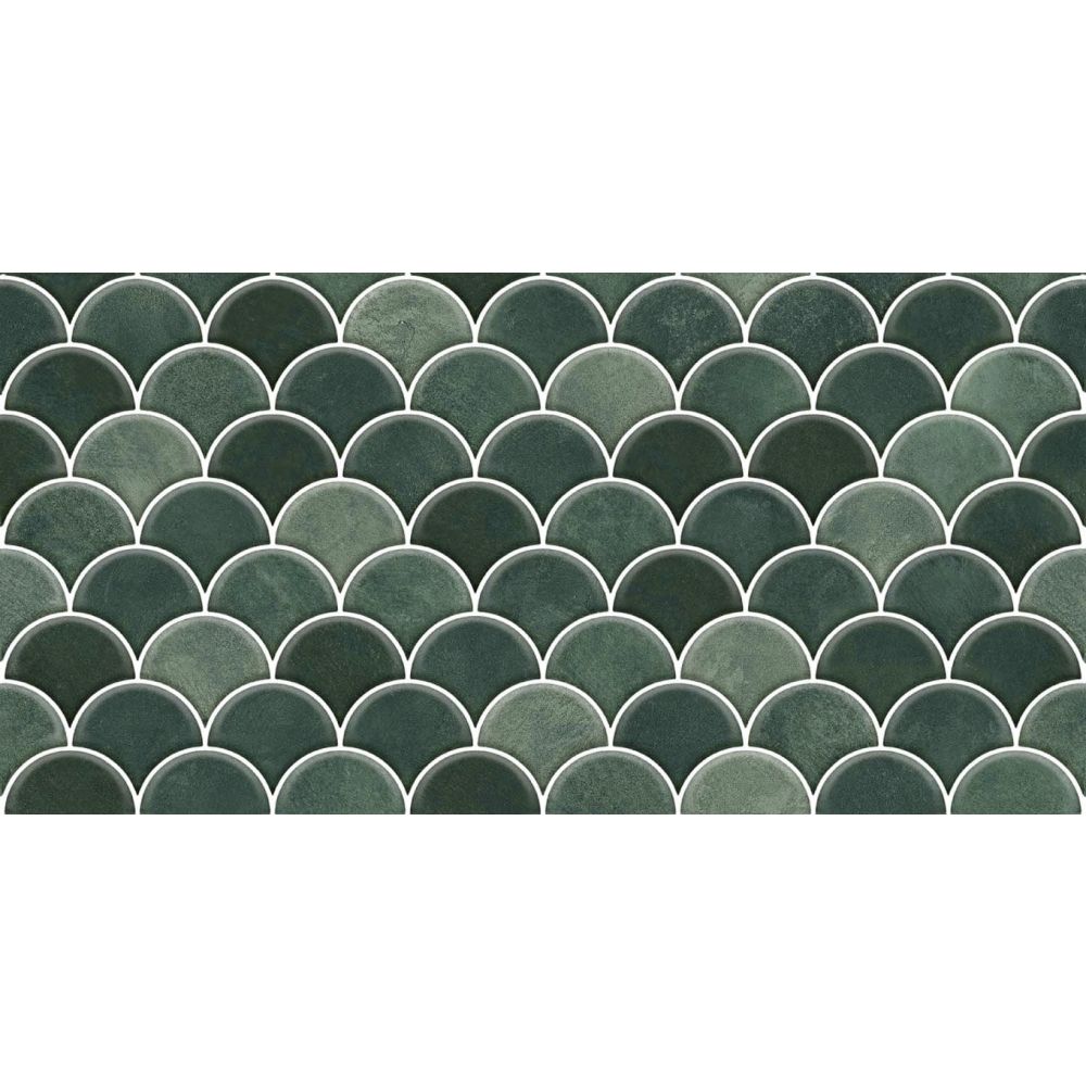 Atlantis Green Gloss Decor Ceramic Tile 600x300mm