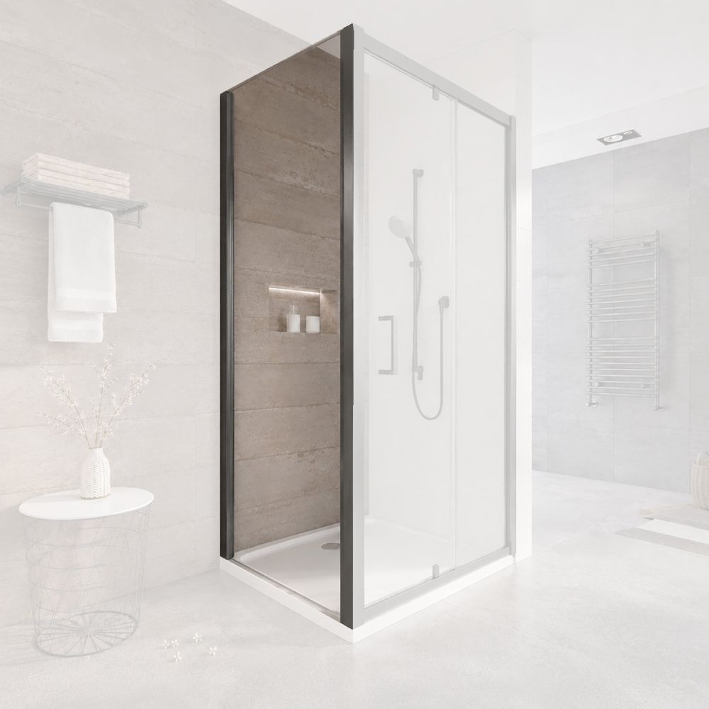 Fabio Gunmetal Shower Side Panel