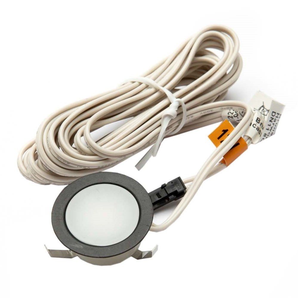 Round Black LED Plinth Light Kit (5 Light Pack)